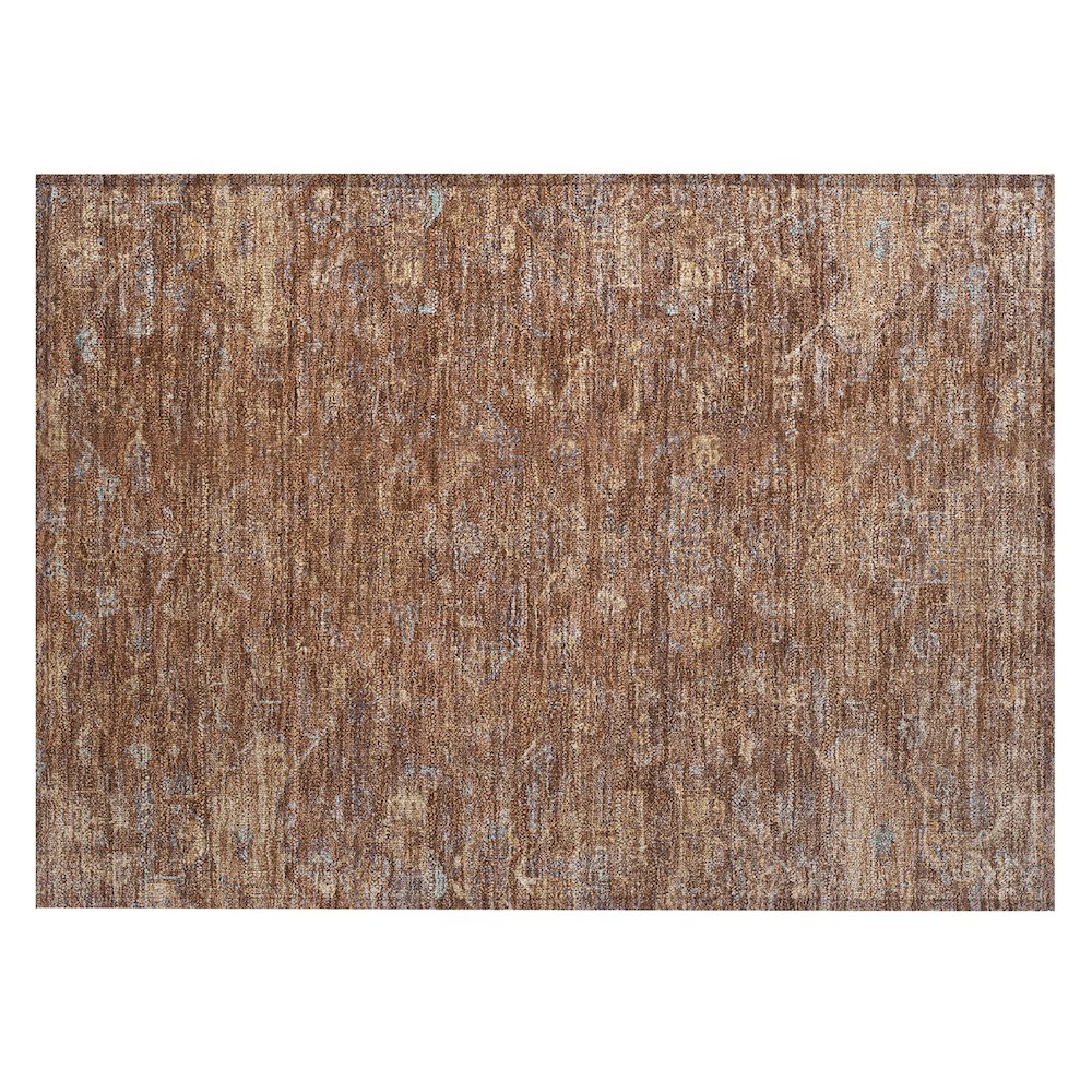 Machine Washable Indoor/Outdoor Chantille ACN2322 Orange 1'8" x 2'6" Rug. Picture 1