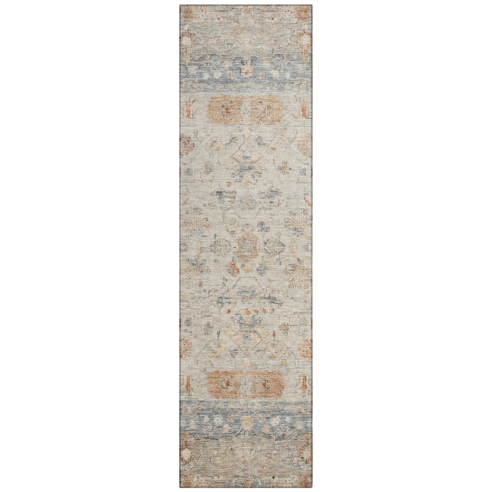Machine Washable Indoor/Outdoor Chantille ACN2323 Brown 2'3" x 7'6" Runner Rug. Picture 1