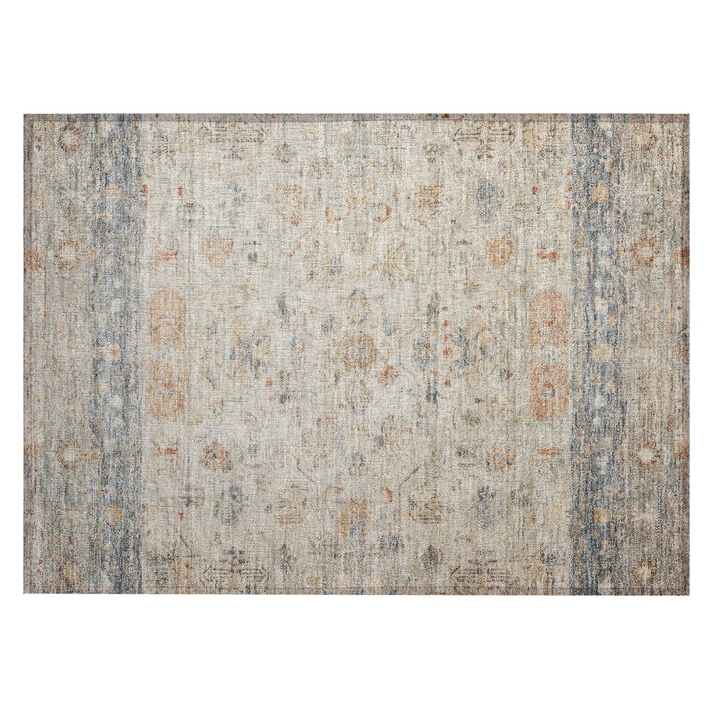 Machine Washable Indoor/Outdoor Chantille ACN2323 Brown 1'8" x 2'6" Rug. Picture 1
