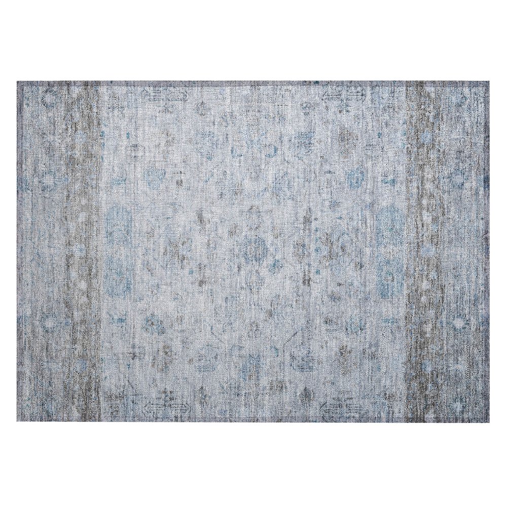 Machine Washable Indoor/Outdoor Chantille ACN2323 Blue 1'8" x 2'6" Rug. Picture 1