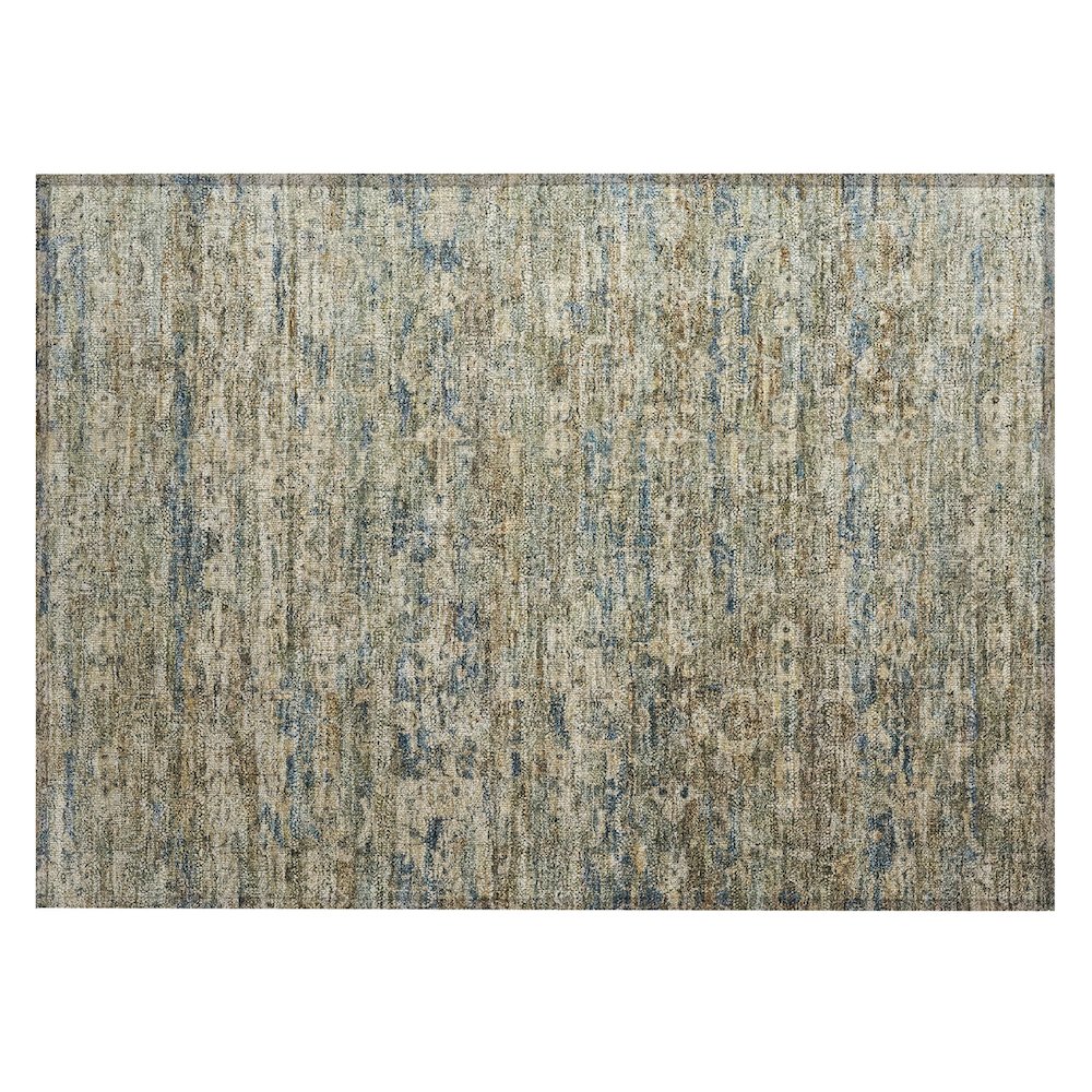 Machine Washable Indoor/Outdoor Chantille ACN2324 Green 1'8" x 2'6" Rug. Picture 1