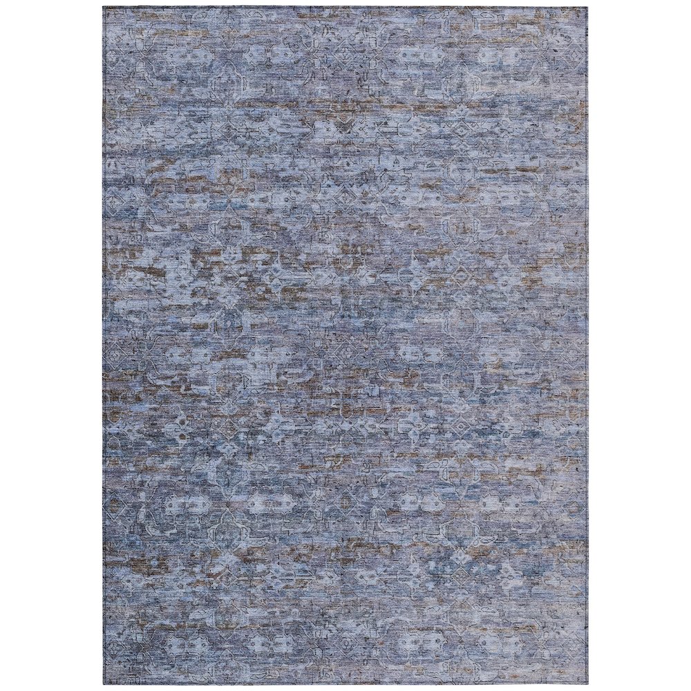 Machine Washable Indoor/Outdoor Chantille ACN2324 Blue 2'6" x 3'10" Rug. Picture 1