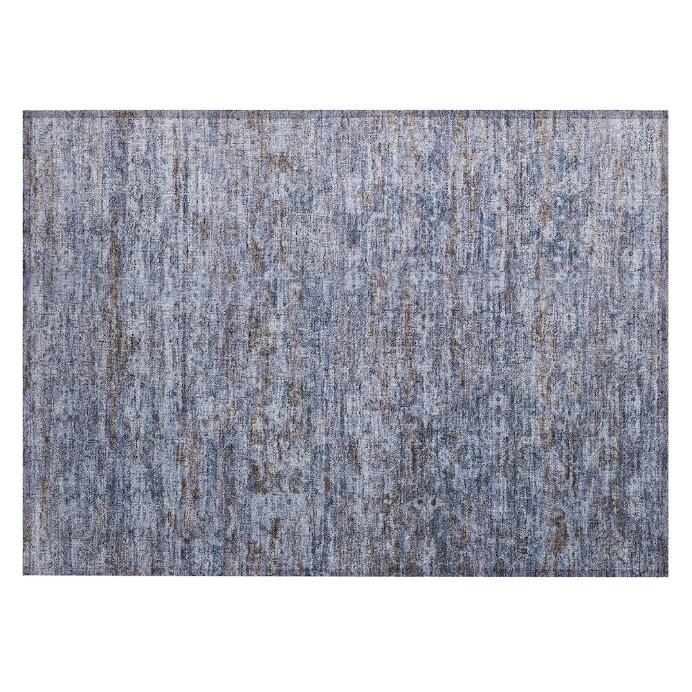 Machine Washable Indoor/Outdoor Chantille ACN2324 Blue 1'8" x 2'6" Rug. Picture 1
