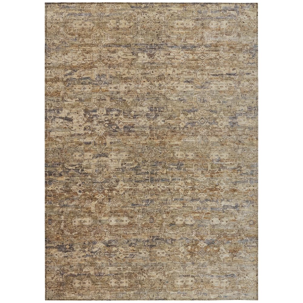 Machine Washable Indoor/Outdoor Chantille ACN2324 Brown 2'6" x 3'10" Rug. Picture 1