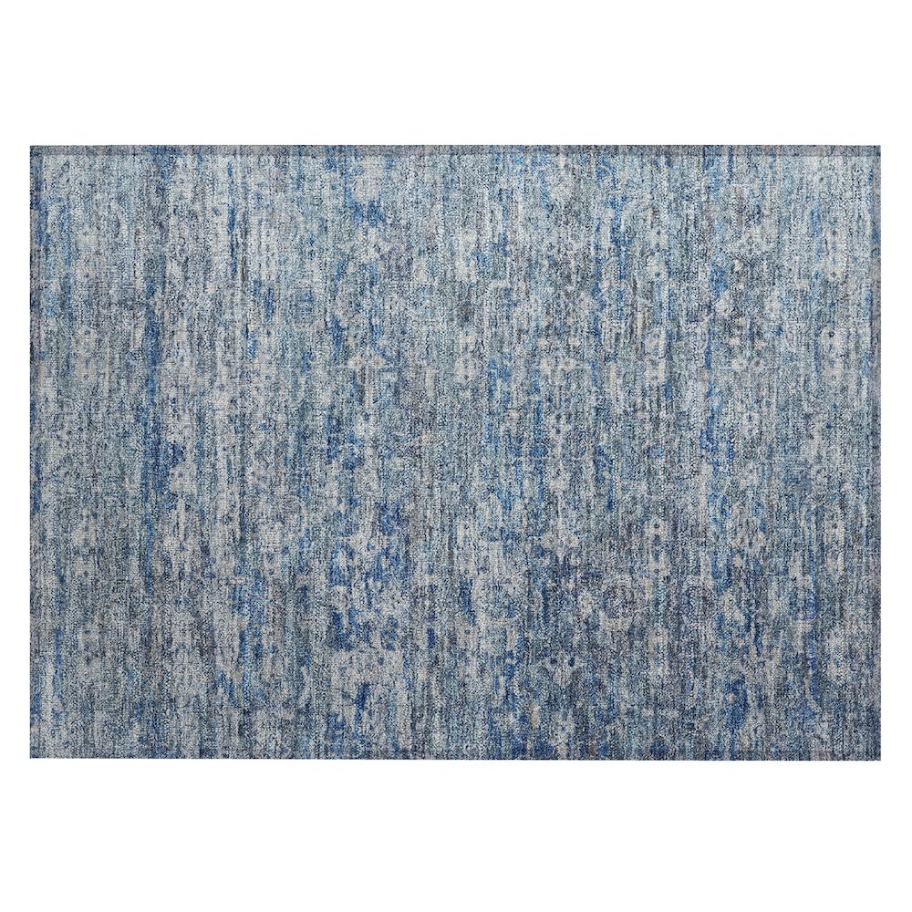 Machine Washable Indoor/Outdoor Chantille ACN2324 Blue 1'8" x 2'6" Rug. Picture 1