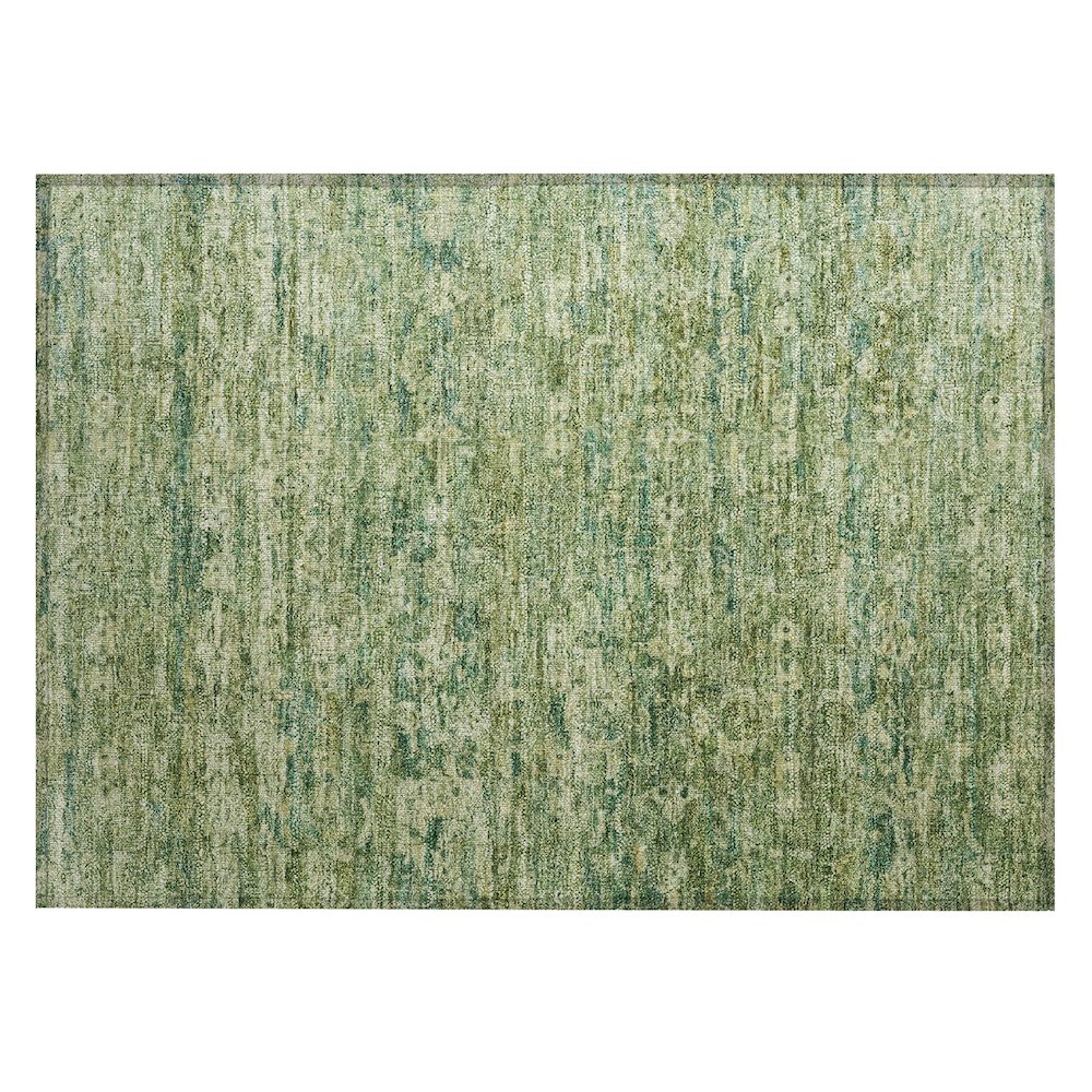 Machine Washable Indoor/Outdoor Chantille ACN2324 Green 1'8" x 2'6" Rug. Picture 1