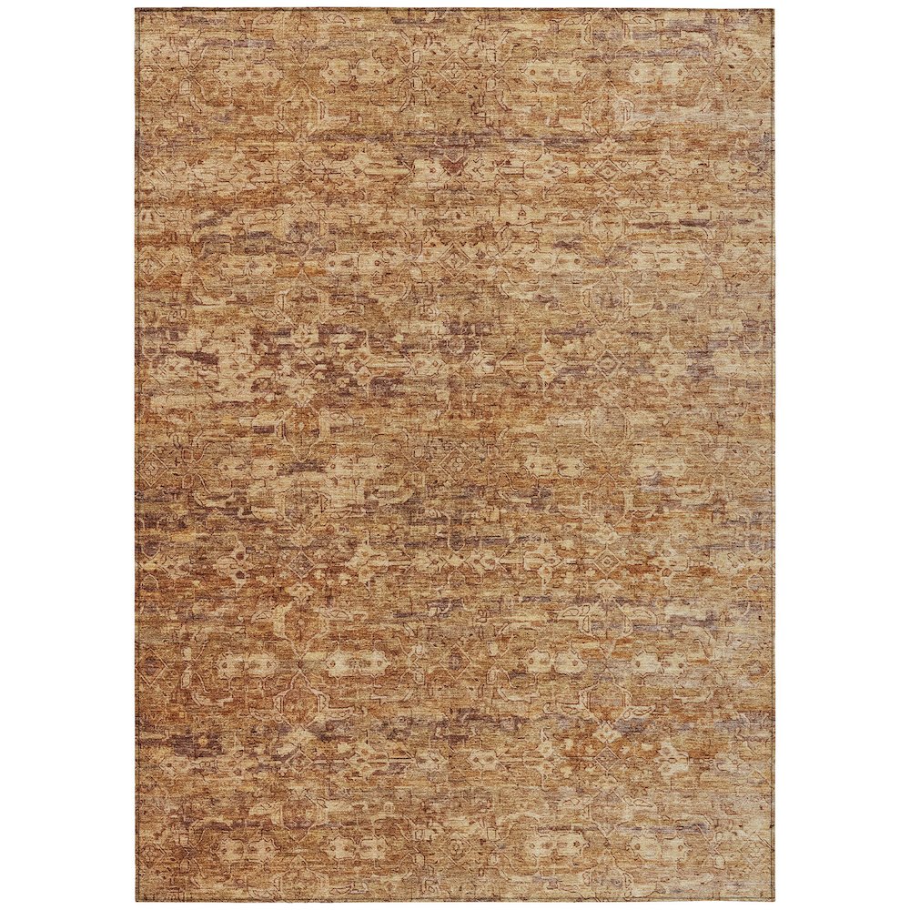 Machine Washable Indoor/Outdoor Chantille ACN2324 Orange 2'6" x 3'10" Rug. Picture 1