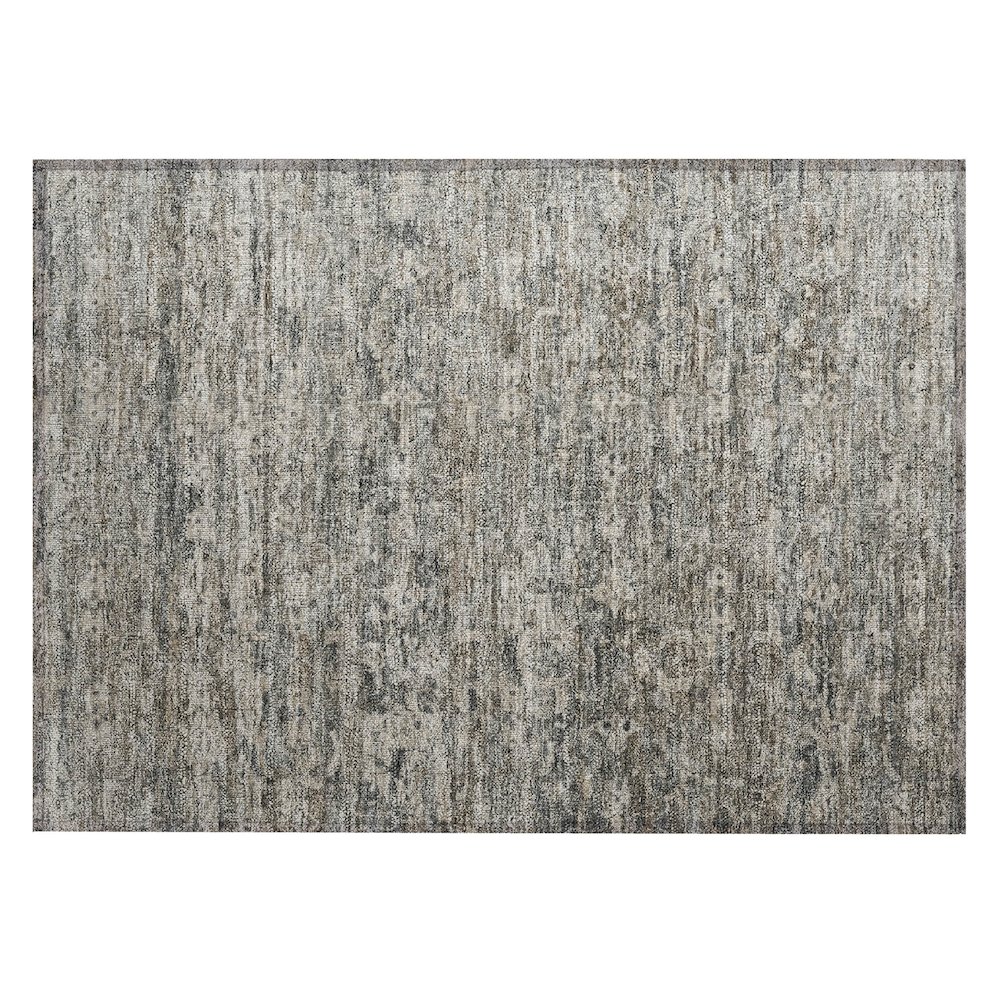 Machine Washable Indoor/Outdoor Chantille ACN2324 Gray 1'8" x 2'6" Rug. Picture 1