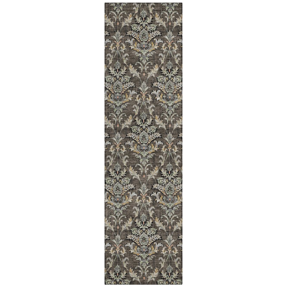 Machine Washable Indoor/Outdoor Chantille ACN2325 Brown 2'3" x 7'6" Runner Rug. Picture 1