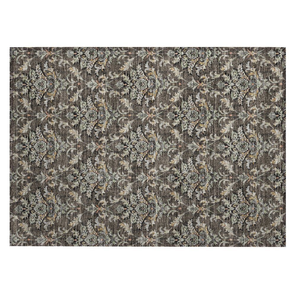 Machine Washable Indoor/Outdoor Chantille ACN2325 Brown 1'8" x 2'6" Rug. Picture 1