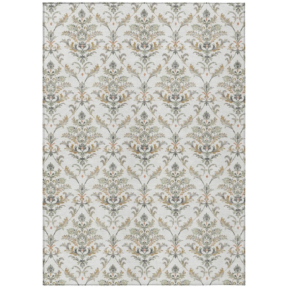 Machine Washable Indoor/Outdoor Chantille ACN2325 Ivory 2'6" x 3'10" Rug. Picture 1