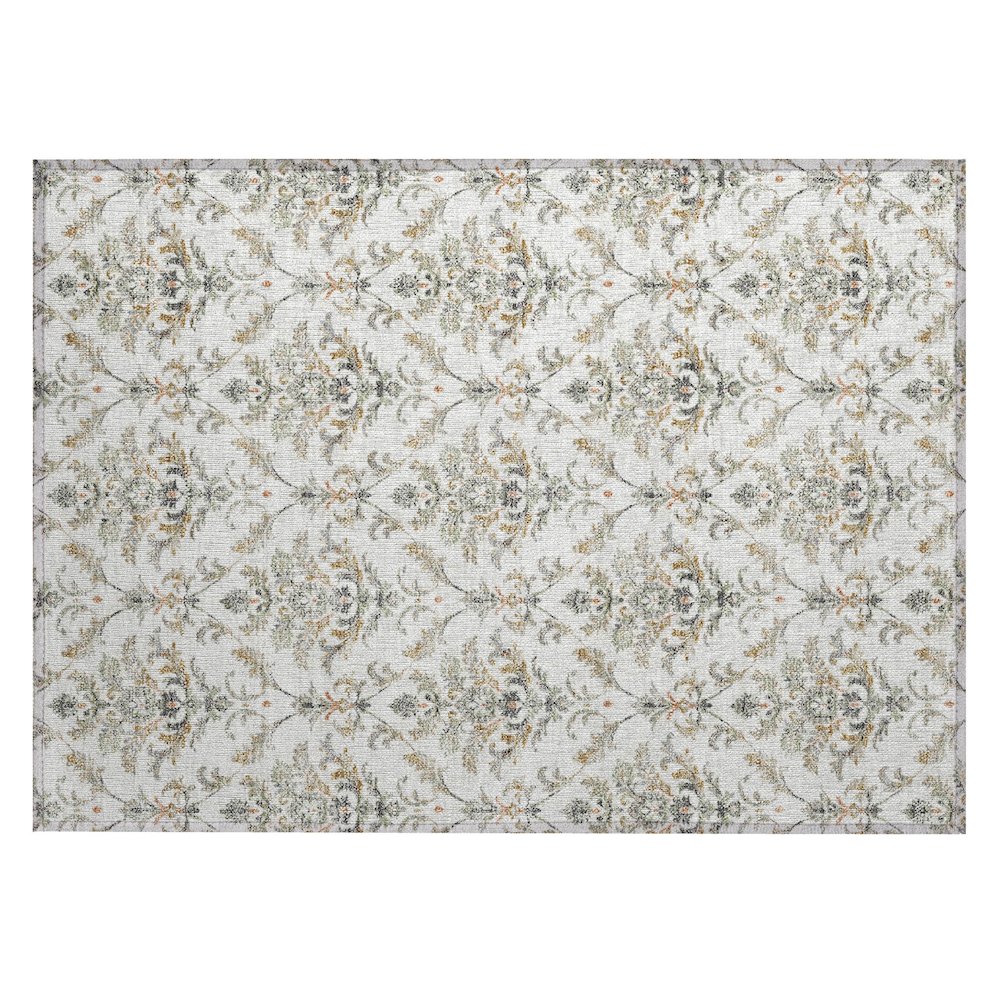 Machine Washable Indoor/Outdoor Chantille ACN2325 Ivory 1'8" x 2'6" Rug. Picture 1