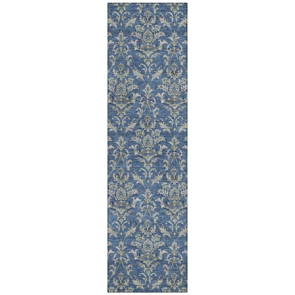 Machine Washable Indoor/Outdoor Chantille ACN2325 Blue 2'3" x 7'6" Runner Rug. Picture 1