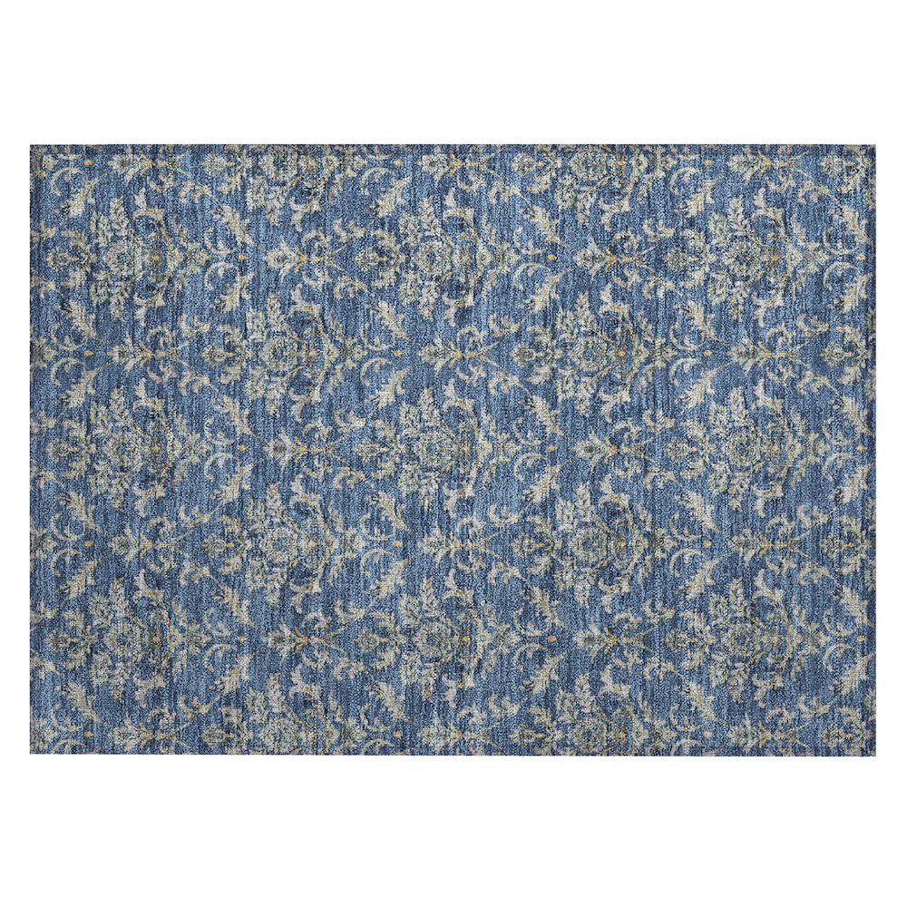 Machine Washable Indoor/Outdoor Chantille ACN2325 Blue 1'8" x 2'6" Rug. Picture 1