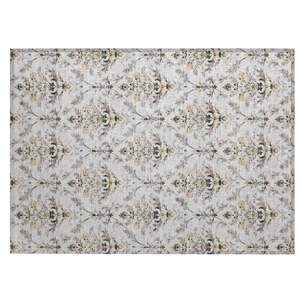 Machine Washable Indoor/Outdoor Chantille ACN2325 Gray 1'8" x 2'6" Rug. Picture 1