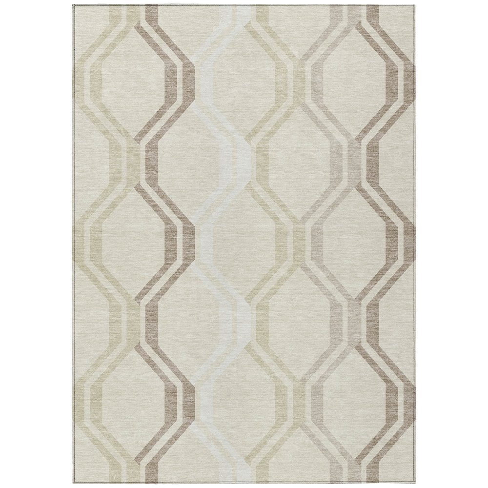 Machine Washable Indoor/Outdoor Chantille ACN2326 Brown 2'6" x 3'10" Rug. Picture 1