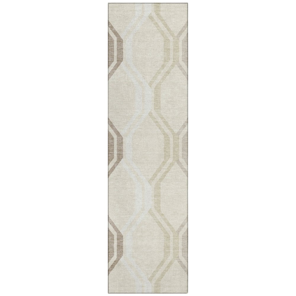 Machine Washable Indoor/Outdoor Chantille ACN2326 Brown 2'3" x 7'6" Runner Rug. Picture 1