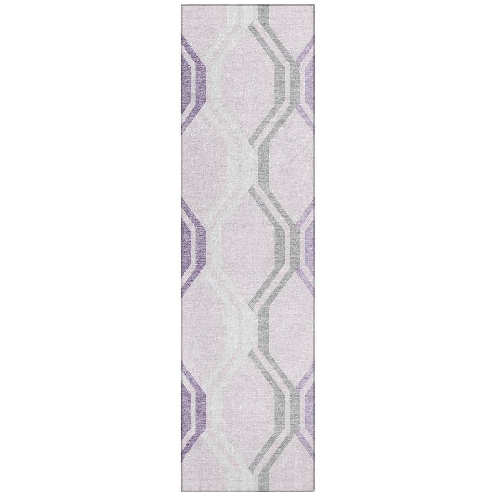 Machine Washable Indoor/Outdoor Chantille ACN2326 Purple 2'3" x 7'6" Runner Rug. Picture 1