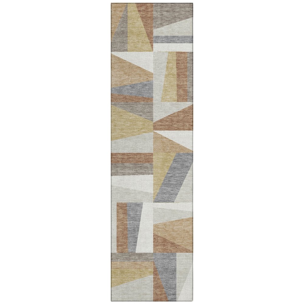 Machine Washable Indoor/Outdoor Chantille ACN2327 Brown 2'3" x 7'6" Runner Rug. Picture 1