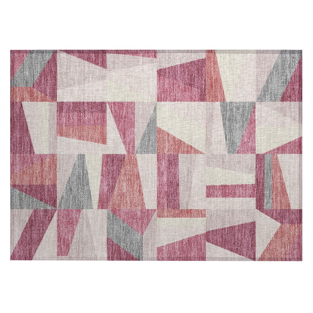 Machine Washable Indoor/Outdoor Chantille ACN2327 Pink 1'8" x 2'6" Rug. Picture 1