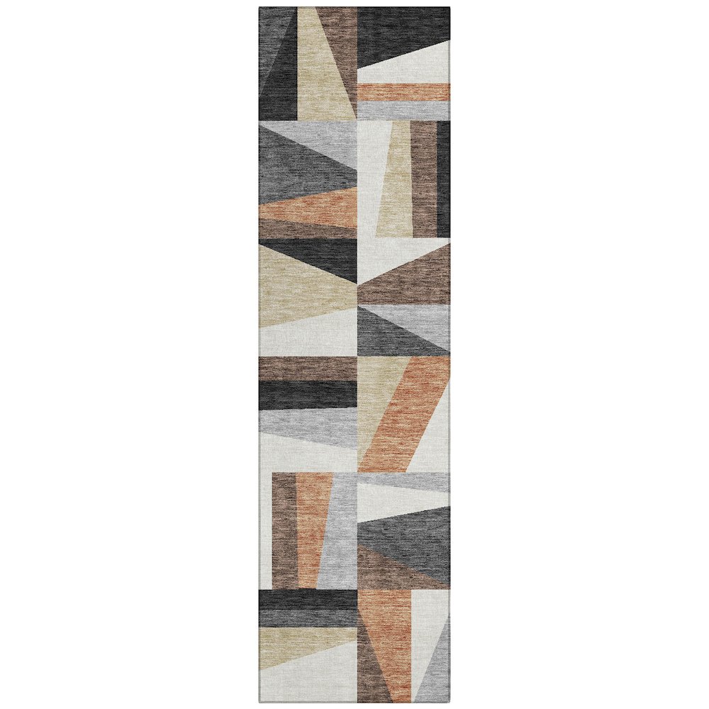 Machine Washable Indoor/Outdoor Chantille ACN2327 Gray 2'3" x 7'6" Runner Rug. Picture 1