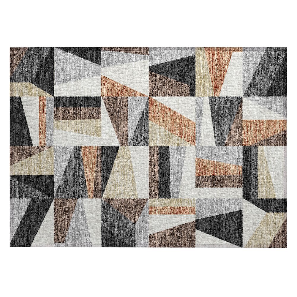 Machine Washable Indoor/Outdoor Chantille ACN2327 Gray 1'8" x 2'6" Rug. Picture 1