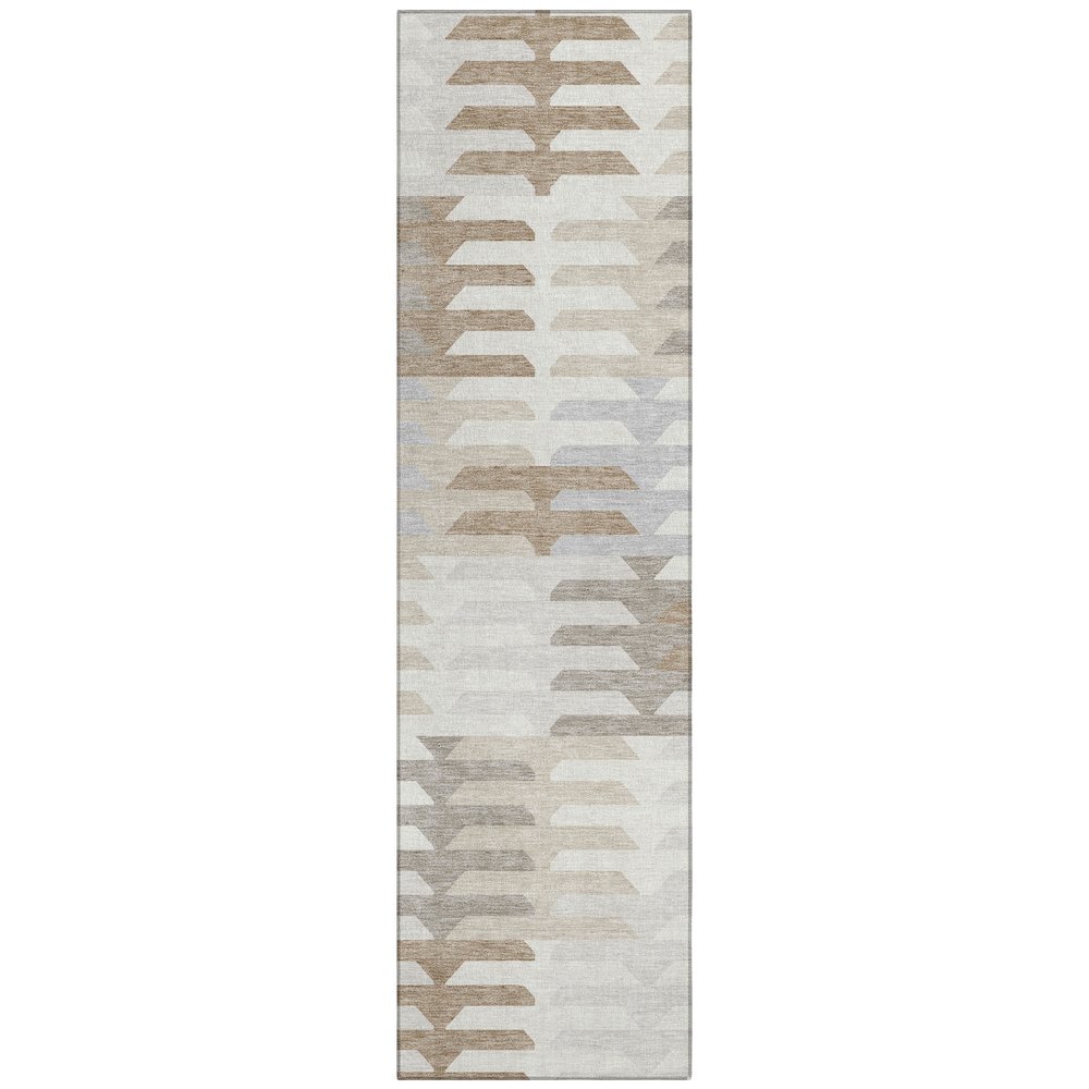 Machine Washable Indoor/Outdoor Chantille ACN2328 Ivory 2'3" x 7'6" Runner Rug. Picture 1