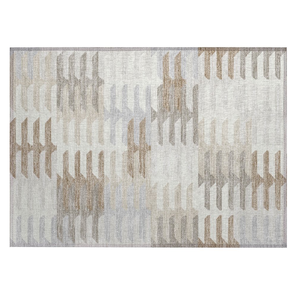 Machine Washable Indoor/Outdoor Chantille ACN2328 Ivory 1'8" x 2'6" Rug. Picture 1