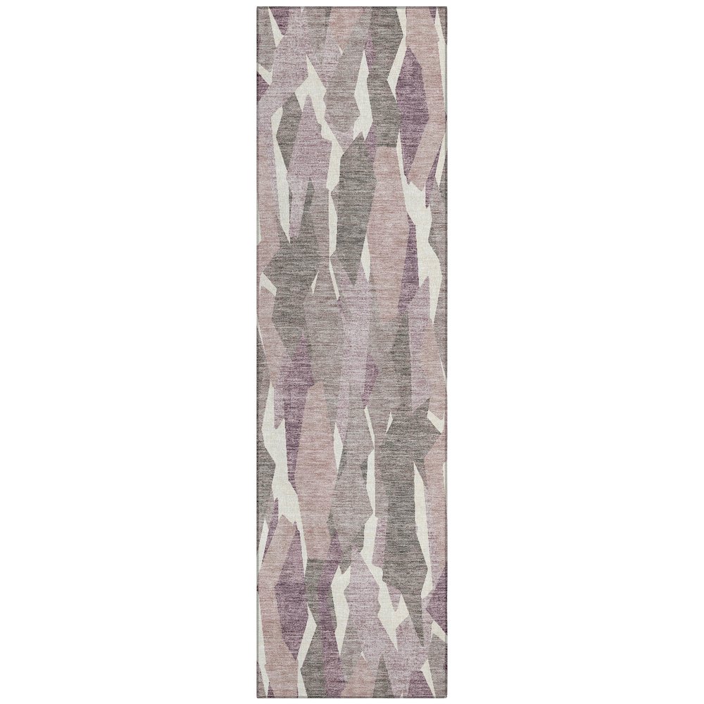 Machine Washable Indoor/Outdoor Chantille ACN2329 Pink 2'3" x 7'6" Runner Rug. Picture 1