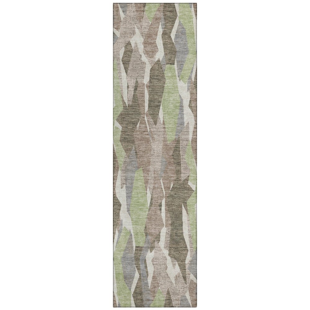 Machine Washable Indoor/Outdoor Chantille ACN2329 Brown 2'3" x 7'6" Runner Rug. Picture 1