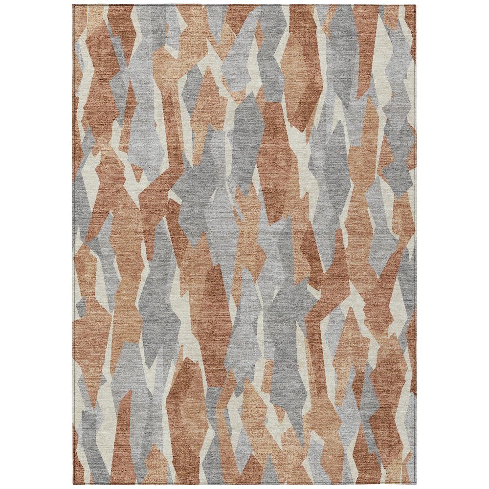 Machine Washable Indoor/Outdoor Chantille ACN2329 Orange 2'6" x 3'10" Rug. Picture 1