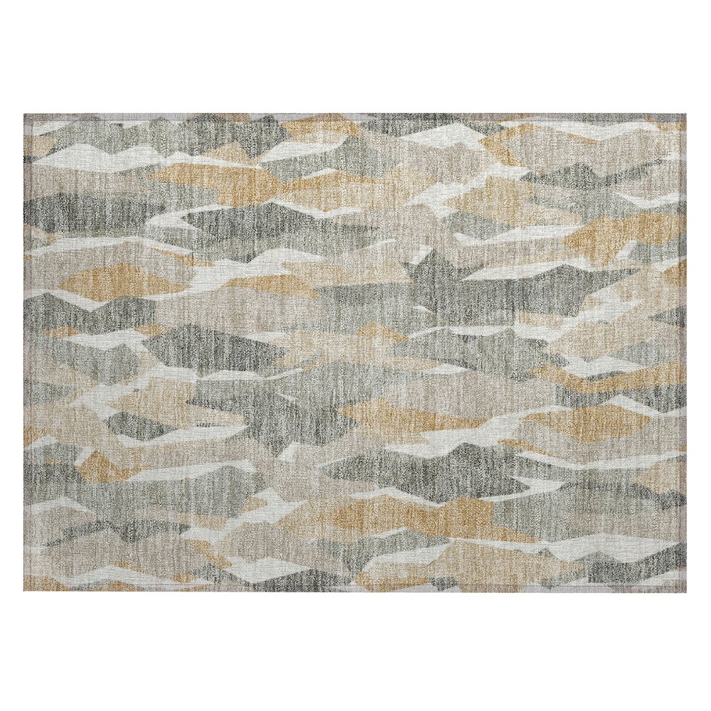 Machine Washable Indoor/Outdoor Chantille ACN2329 Gray 1'8" x 2'6" Rug. Picture 1