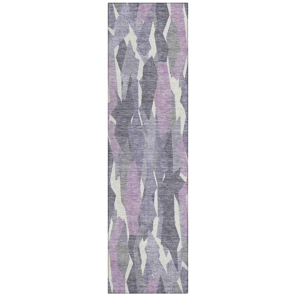 Machine Washable Indoor/Outdoor Chantille ACN2329 Purple 2'3" x 7'6" Runner Rug. Picture 1