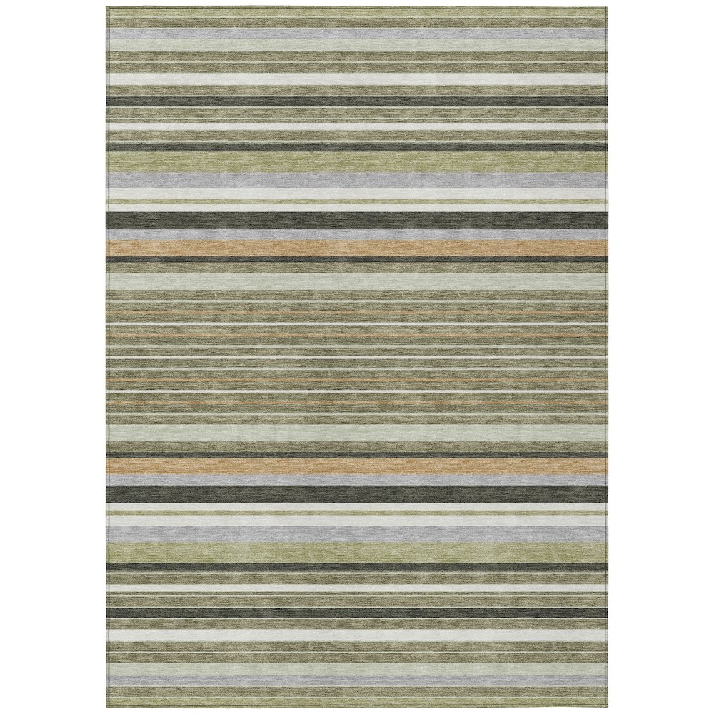 Machine Washable Indoor/Outdoor Chantille ACN2330 Green 2'6" x 3'10" Rug. Picture 1