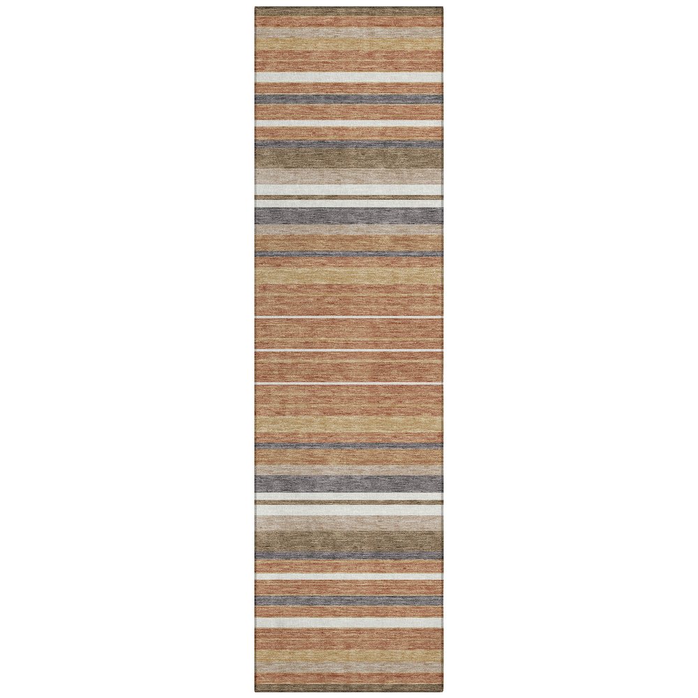 Machine Washable Indoor/Outdoor Chantille ACN2330 Orange 2'3" x 7'6" Runner Rug. Picture 1