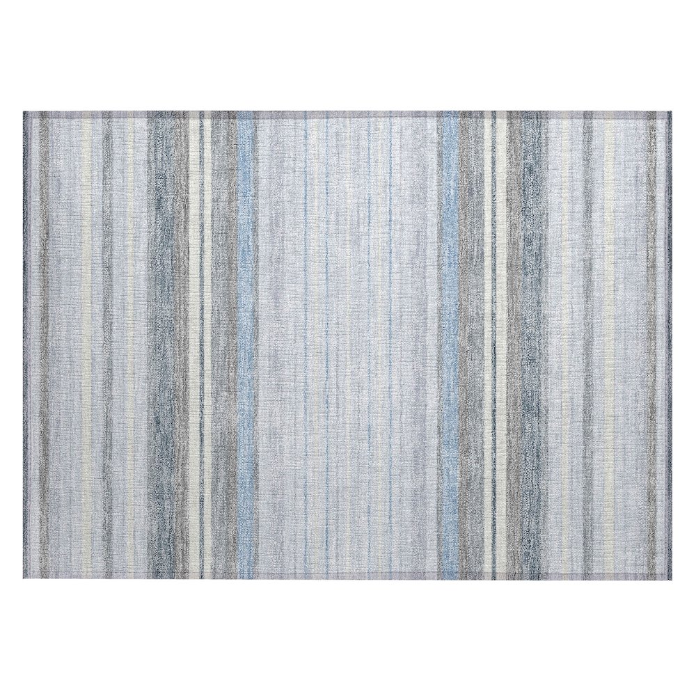 Machine Washable Indoor/Outdoor Chantille ACN2330 Blue 1'8" x 2'6" Rug. Picture 1