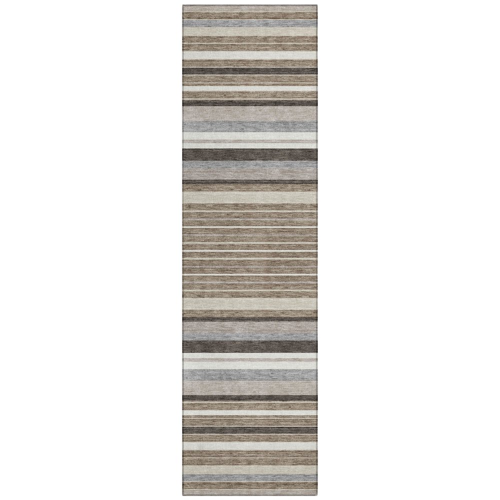 Machine Washable Indoor/Outdoor Chantille ACN2330 Brown 2'3" x 7'6" Runner Rug. Picture 1