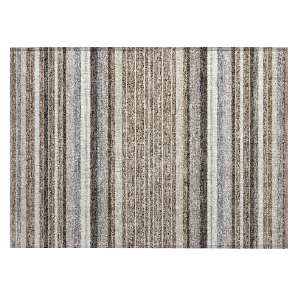 Machine Washable Indoor/Outdoor Chantille ACN2330 Brown 1'8" x 2'6" Rug. Picture 1