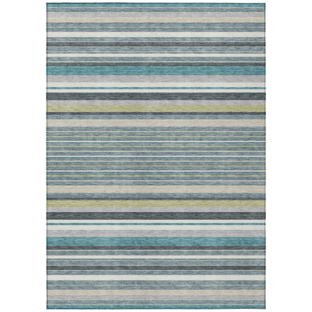 Machine Washable Indoor/Outdoor Chantille ACN2330 Teal 2'6" x 3'10" Rug. Picture 1
