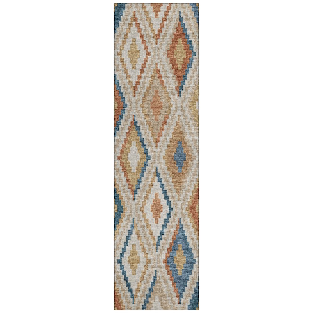 Machine Washable Indoor/Outdoor Chantille ACN2331 Brown 2'3" x 7'6" Runner Rug. Picture 1