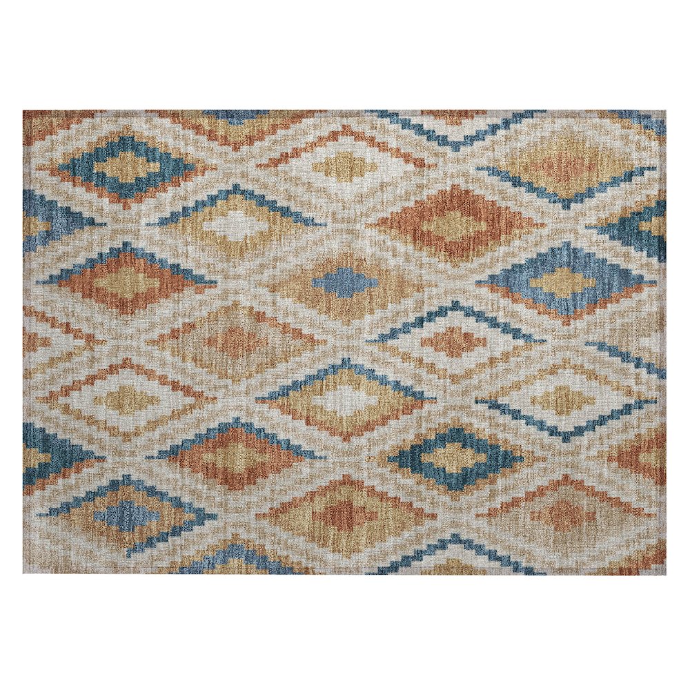 Machine Washable Indoor/Outdoor Chantille ACN2331 Brown 1'8" x 2'6" Rug. Picture 1