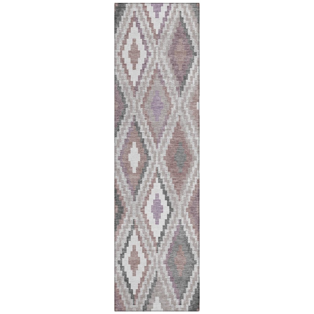 Machine Washable Indoor/Outdoor Chantille ACN2331 Pink 2'3" x 7'6" Runner Rug. Picture 1