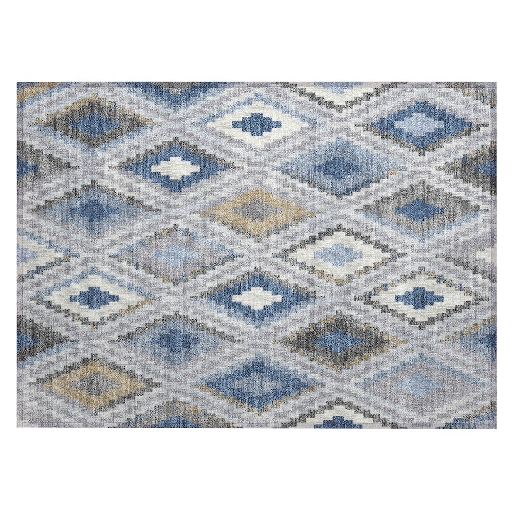 Machine Washable Indoor/Outdoor Chantille ACN2331 Blue 1'8" x 2'6" Rug. Picture 1