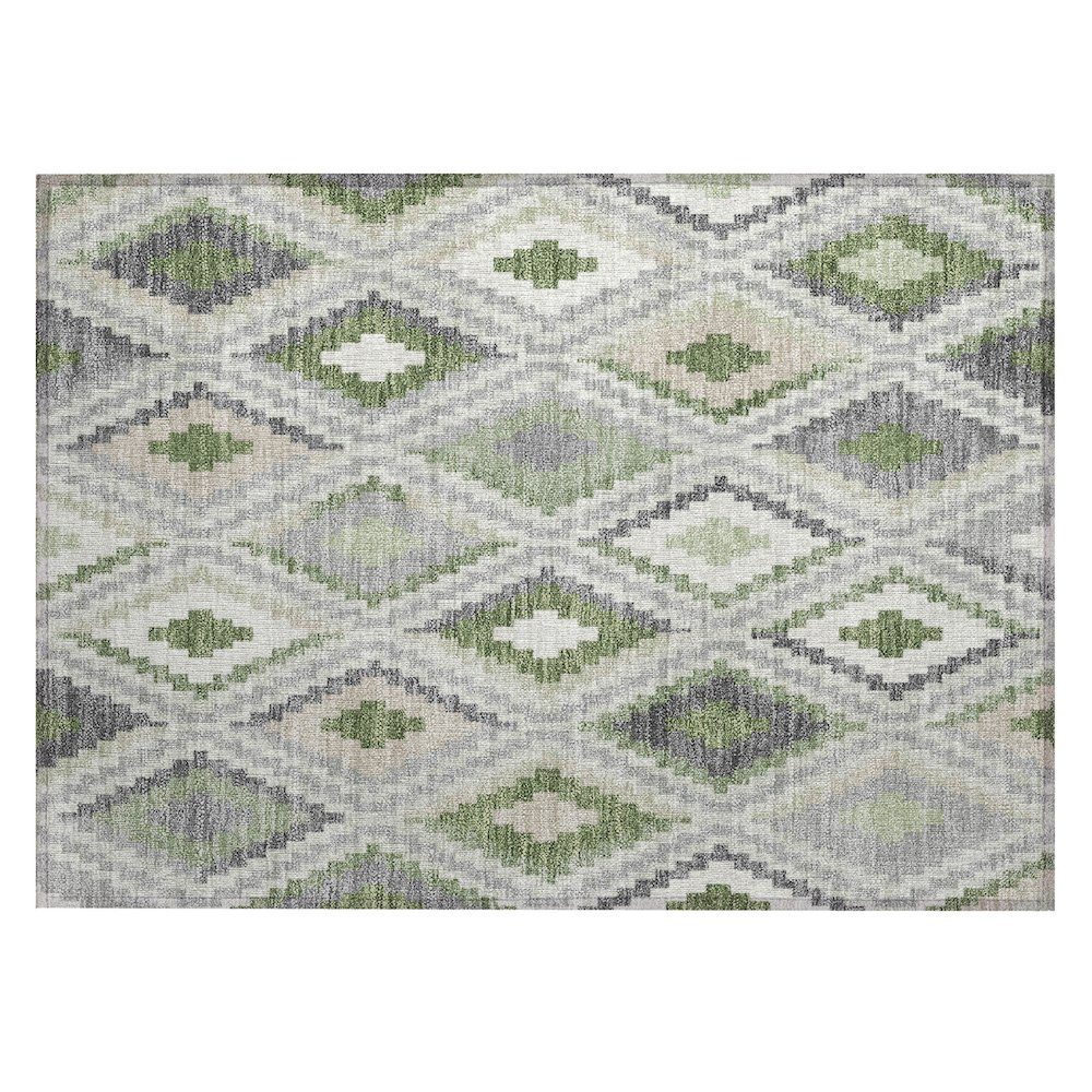 Machine Washable Indoor/Outdoor Chantille ACN2331 Green 1'8" x 2'6" Rug. Picture 1