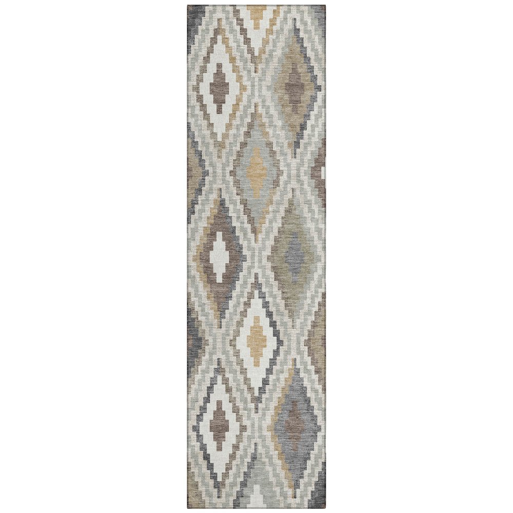 Machine Washable Indoor/Outdoor Chantille ACN2331 Brown 2'3" x 7'6" Runner Rug. Picture 1