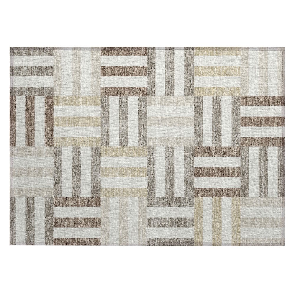 Machine Washable Indoor/Outdoor Chantille ACN2332 Ivory 1'8" x 2'6" Rug. Picture 1