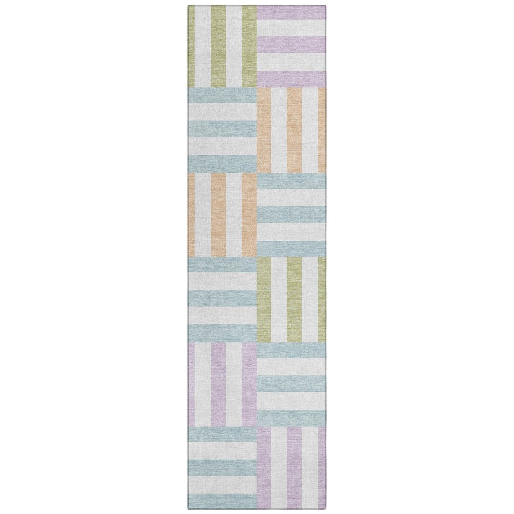Machine Washable Indoor/Outdoor Chantille ACN2332 Ivory 2'3" x 7'6" Runner Rug. Picture 1