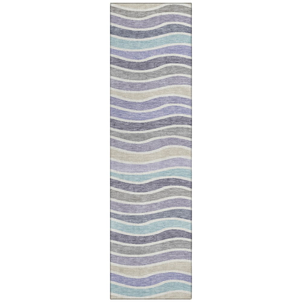 Machine Washable Indoor/Outdoor Chantille ACN2333 Purple 2'3" x 7'6" Runner Rug. Picture 1
