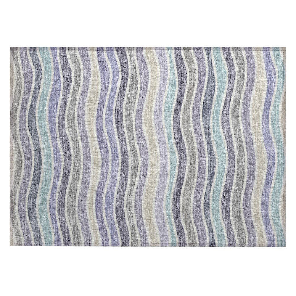 Machine Washable Indoor/Outdoor Chantille ACN2333 Purple 1'8" x 2'6" Rug. Picture 1