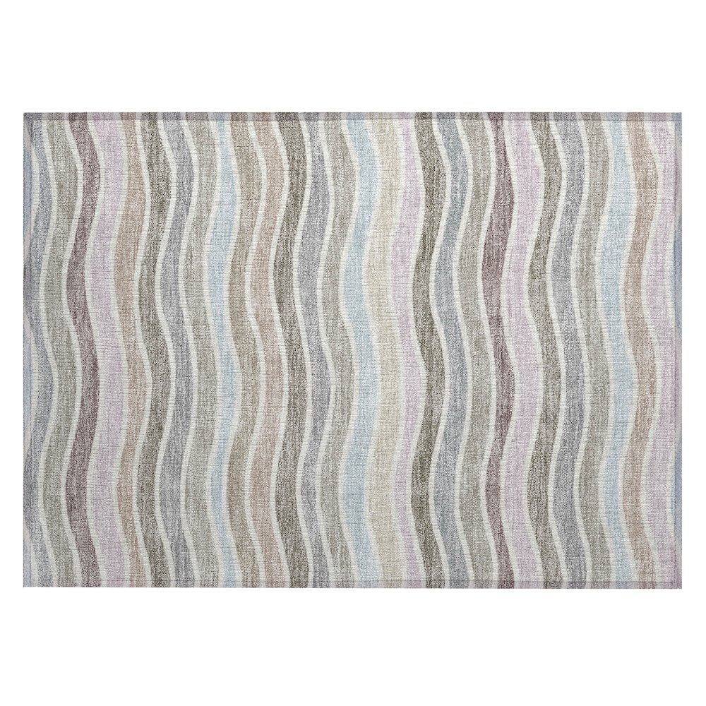 Machine Washable Indoor/Outdoor Chantille ACN2333 Brown 1'8" x 2'6" Rug. Picture 1